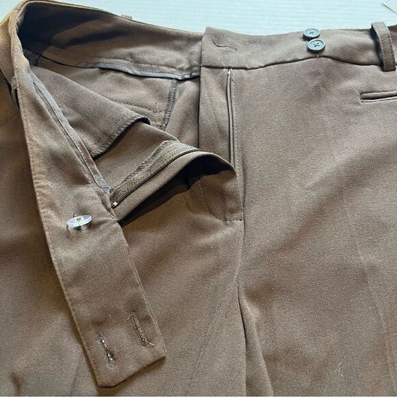 Larry Levine Stretch pants Size 10 Chocolate NWT 5 pockets belt loops - Picture 9 of 11